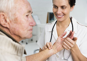 Wound care professional at work